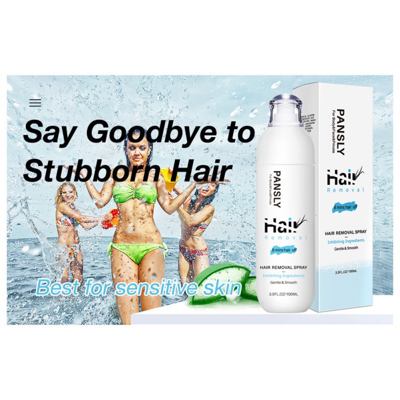 PANSLY Hair Removal 100ml &amp; Inhibitor Cream 50mI Set 2 in 1 Permanen Aman Tanpa Rasa Sakit Perontok dan Penghambat Bulu Rambut 100% ORIGINAL