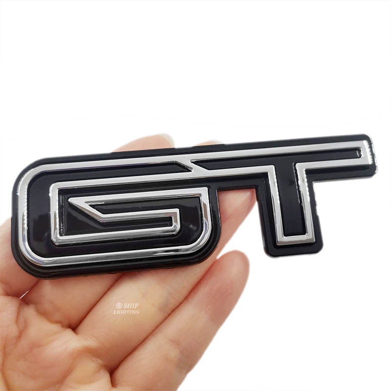 1xmodel Baru Logo GT Logam Mobil Auto Rear Trunk Decorative Emblem Badge Stiker Decal Pengganti Ford GT Mustang