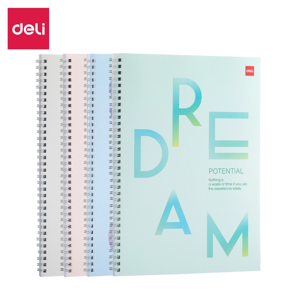 

Deli Spiral Notebook / Buku Tulis Spiral A4 60 Lembar Kertas Halus LA460