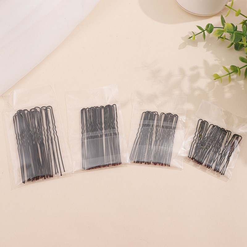 20 Pcs Hitam U-clip non-turning Hair pin ball head Tetap Jepit Rambut U-clip hairpin Aksesoris Rambut Grosir