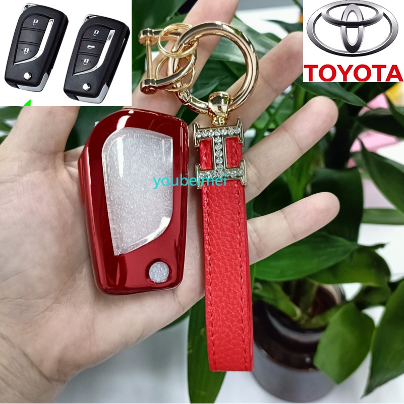 Casing Kunci Mobil Toyota Prius Camry Corolla C-HR CHR RAV4 Prado Bahan Tpu