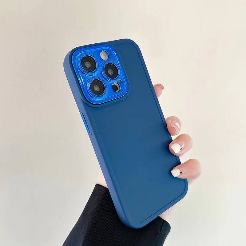 IPHONE Casing Ponsel Lensa Presisi Silikon Cair Kompatibel Dengan Iphone14 13 12 11 Pro Max Casing Anti slip