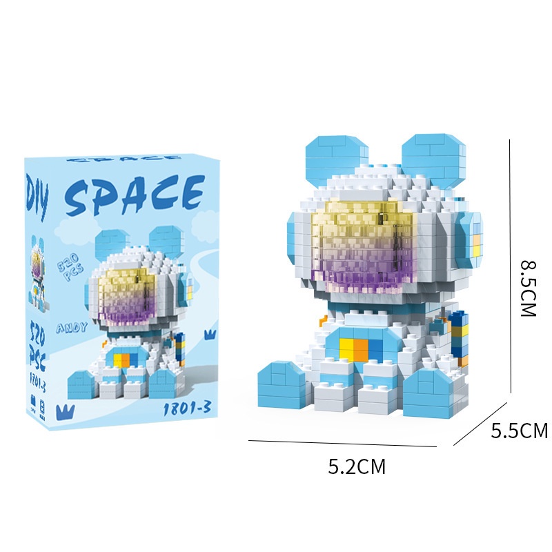 Astronot Space luminous micro-particles Kompatibel Dengan Blok Bangunan Rakitan Mainan Edukasi