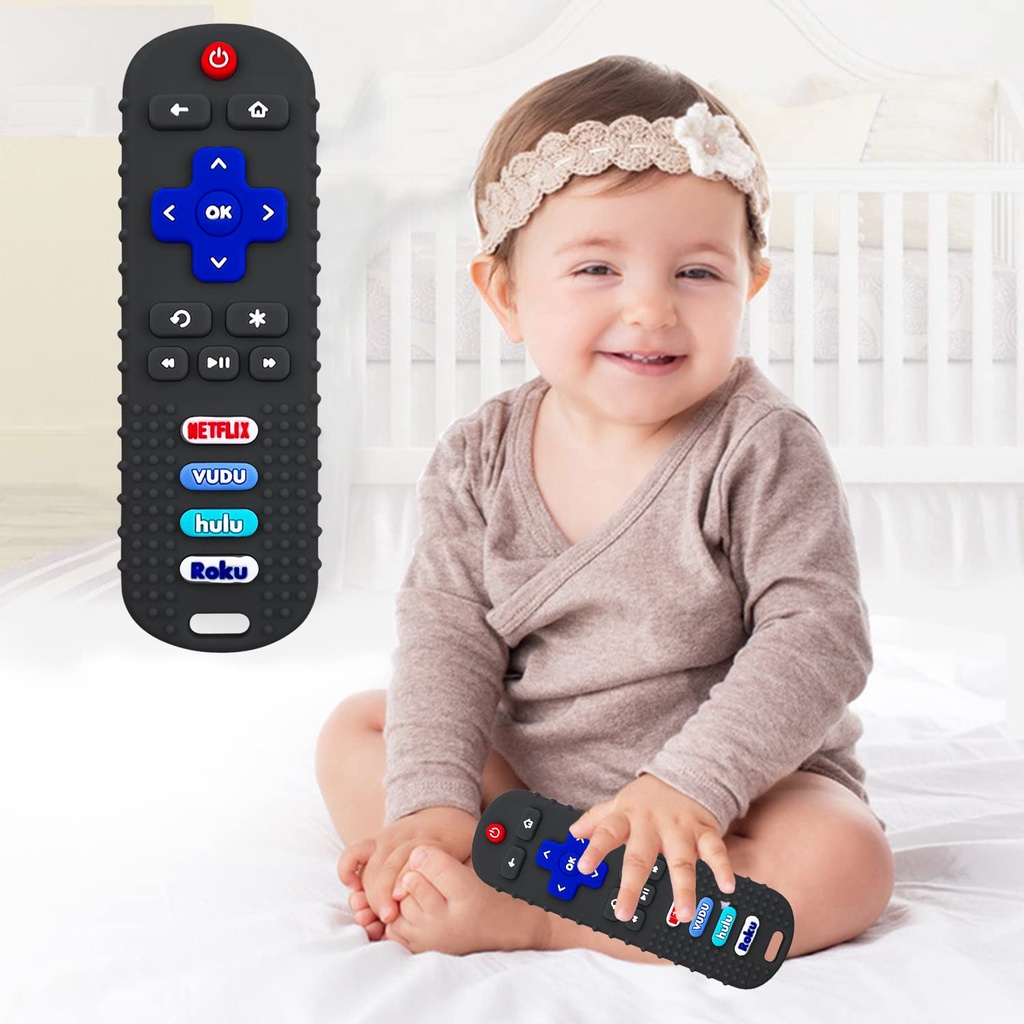 Mainan Bayi Silikon Tumbuh Gigi Bentuk remote control TV