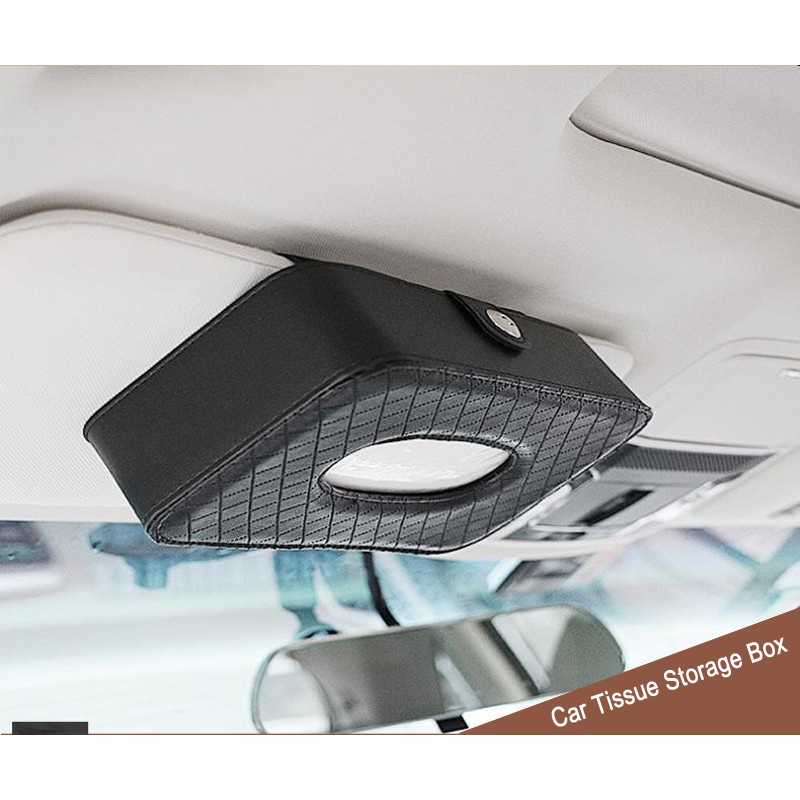 New MobilTempat Tisu Mobil / Kotak Tissue Kulit Mobil Gantung Car Visor Box Mewah Estetik Hiasan