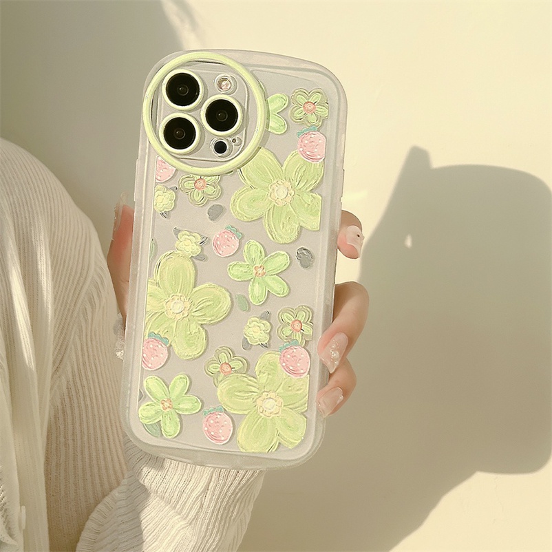 Soft Case Silikon TPU Motif Bunga Kuning Untuk Cute Yellow Floral Casing Compatible for iPhone 14 13 12 11 Pro Max X XR Xs Max iPhone 7 8 6s 6 Plus SE 2020 iPhone Case Flower Soft Silicone TPU Precision Hole Anti-Dirty Anti-Drop Phone Case