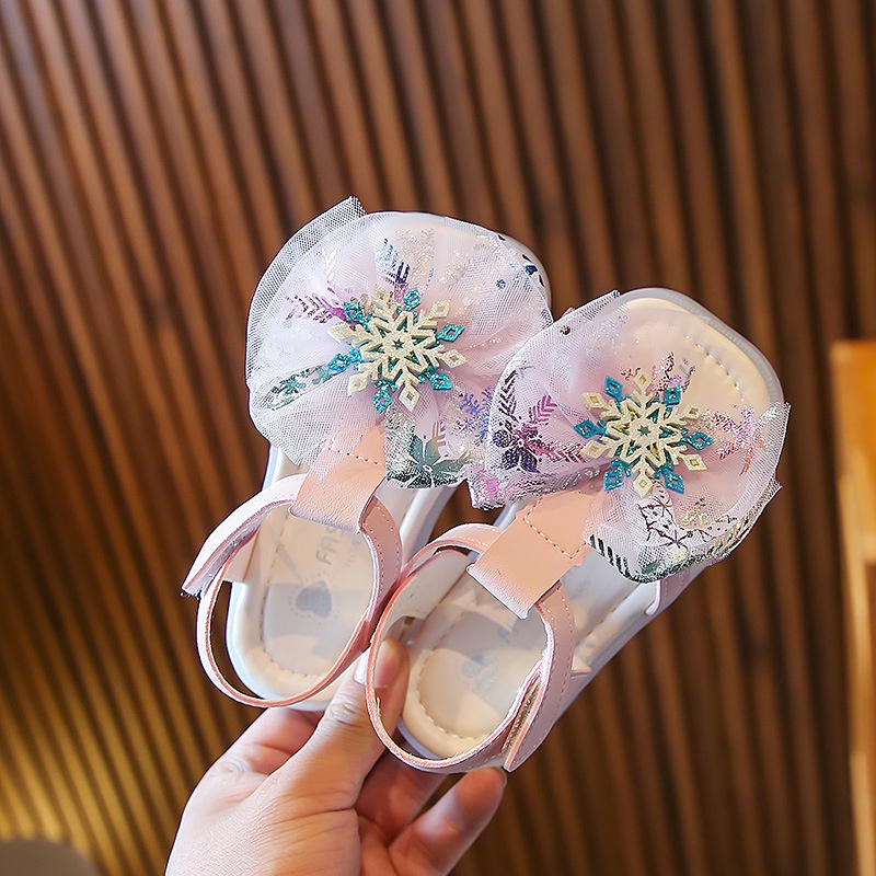 [PRINCESS KESLI]Gadis Putri Sandal Gadis Aisha Sepatu Sol Lembut Di Kenyamanan Non-Slip Anak Besar/26-32 Yard