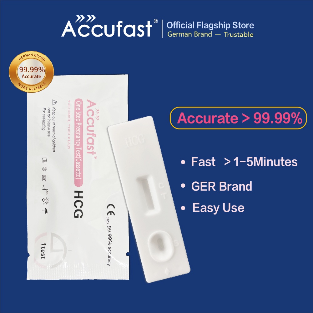 10Pcs Accufast UPT Early Pregnancy Strip Test Cassette Kit HCG Urine Test Urine Pregnancy Strip Midstream