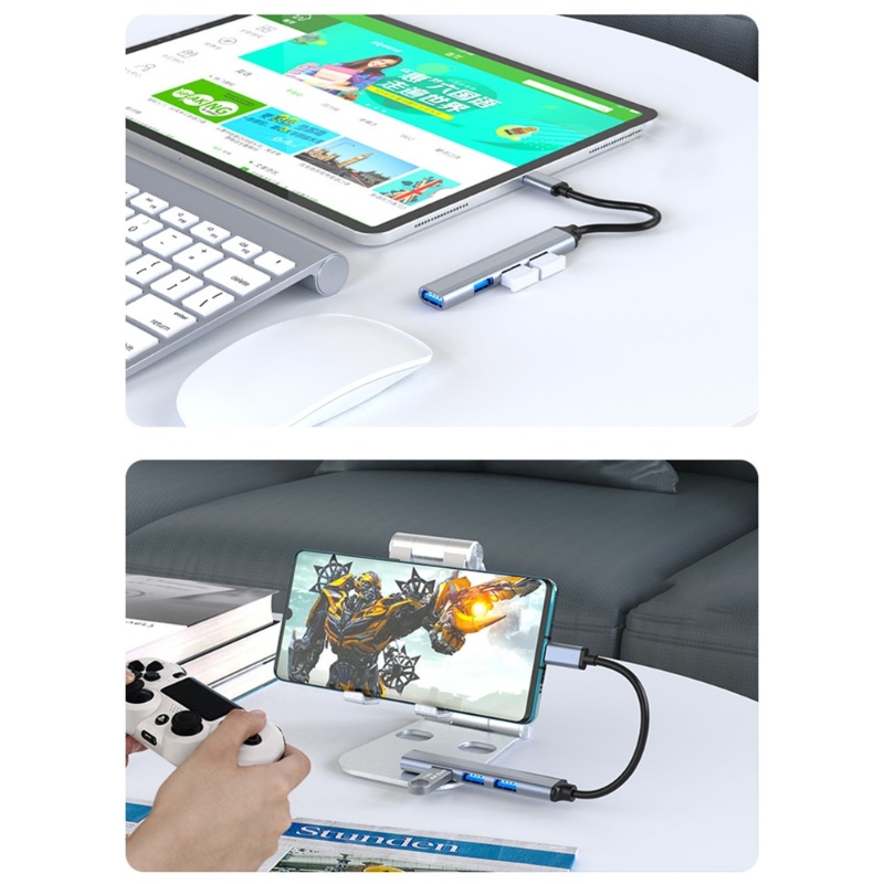 Zzz 4/7in1 Type-C USB Hub Docking Station USB3.0 Splitter Expander Untuk Keyboard PC