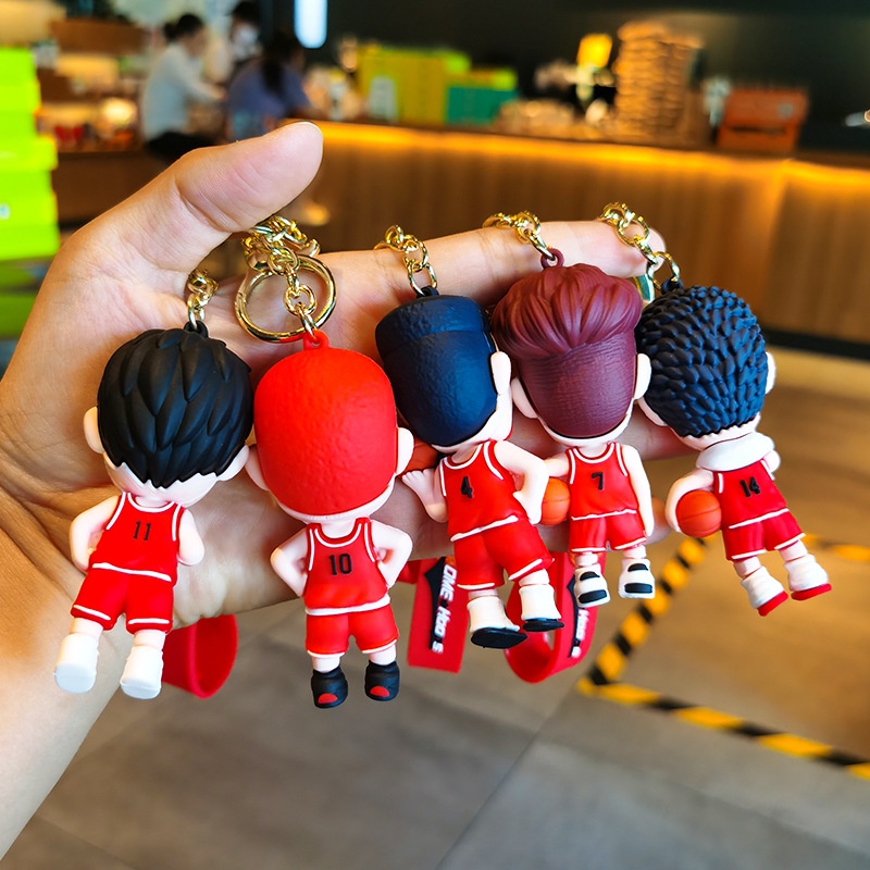 Anime SLAM DUNK Gantungan Kunci Boneka Liontin Fashion Key Ring Ransel Ornamen Aksesoris Perhiasan Hadiah Liburan Untuk Teman