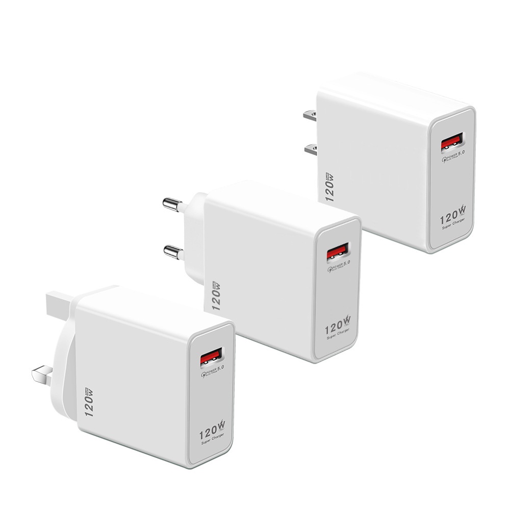 120w Fast Charger Untuk Xiaomi &amp; Huawei Honor/Regulasi Eropa &amp; Regulasi Amerika &amp; Regulasi Inggris Super Cepat Pengisian Kepala 100-240V/ponsel 3C Aksesoris