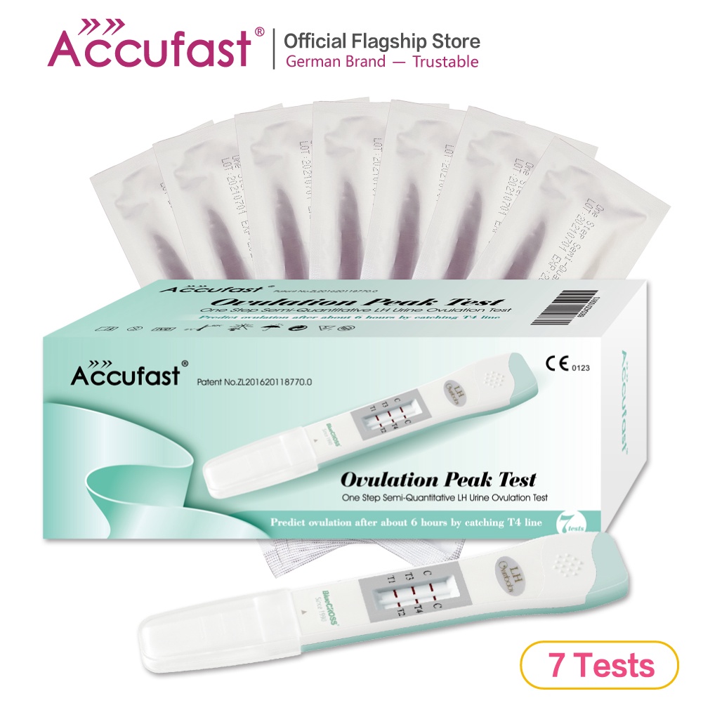 2Pcs ACCUFAST Ovulation Peak Test One Step Early LH Fertility Tests Kit Predict Ovulation after 6 hours