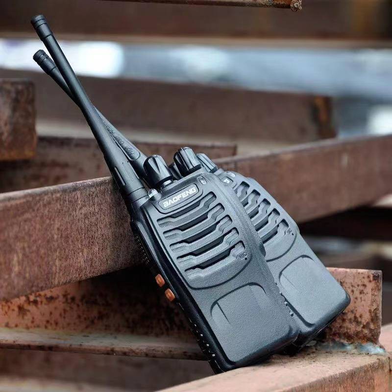 WTW11  Baofeng 888S 5W 16Ch 400-470MHz Interphone Radio Dua Arah Walkie Talkie (Hitam) Set 2 atau 1