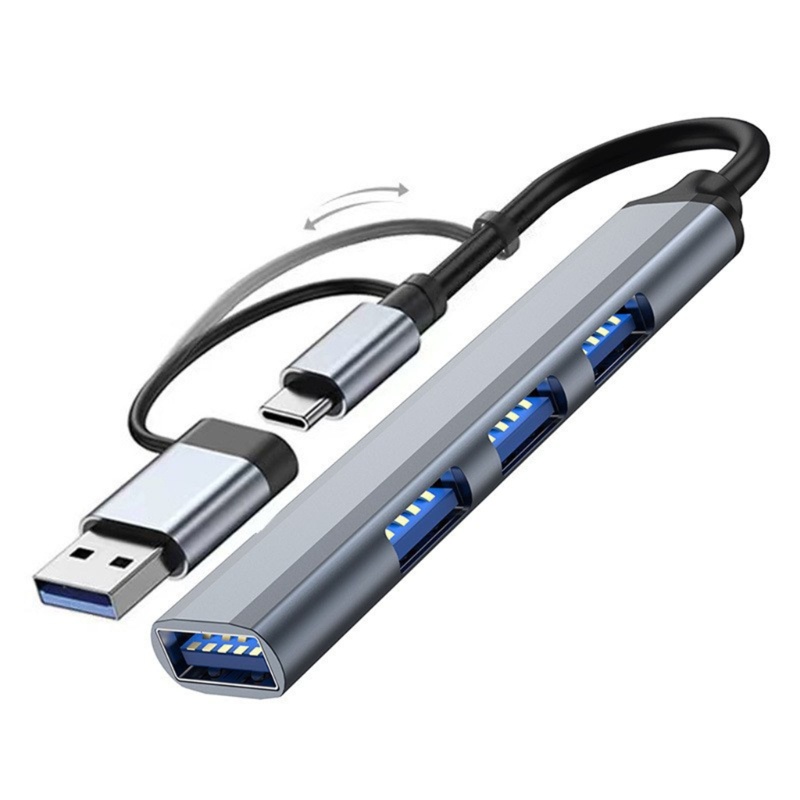 Zzz 4/7in1 Type-C USB Hub Docking Station USB3.0 Splitter Expander Untuk Keyboard PC