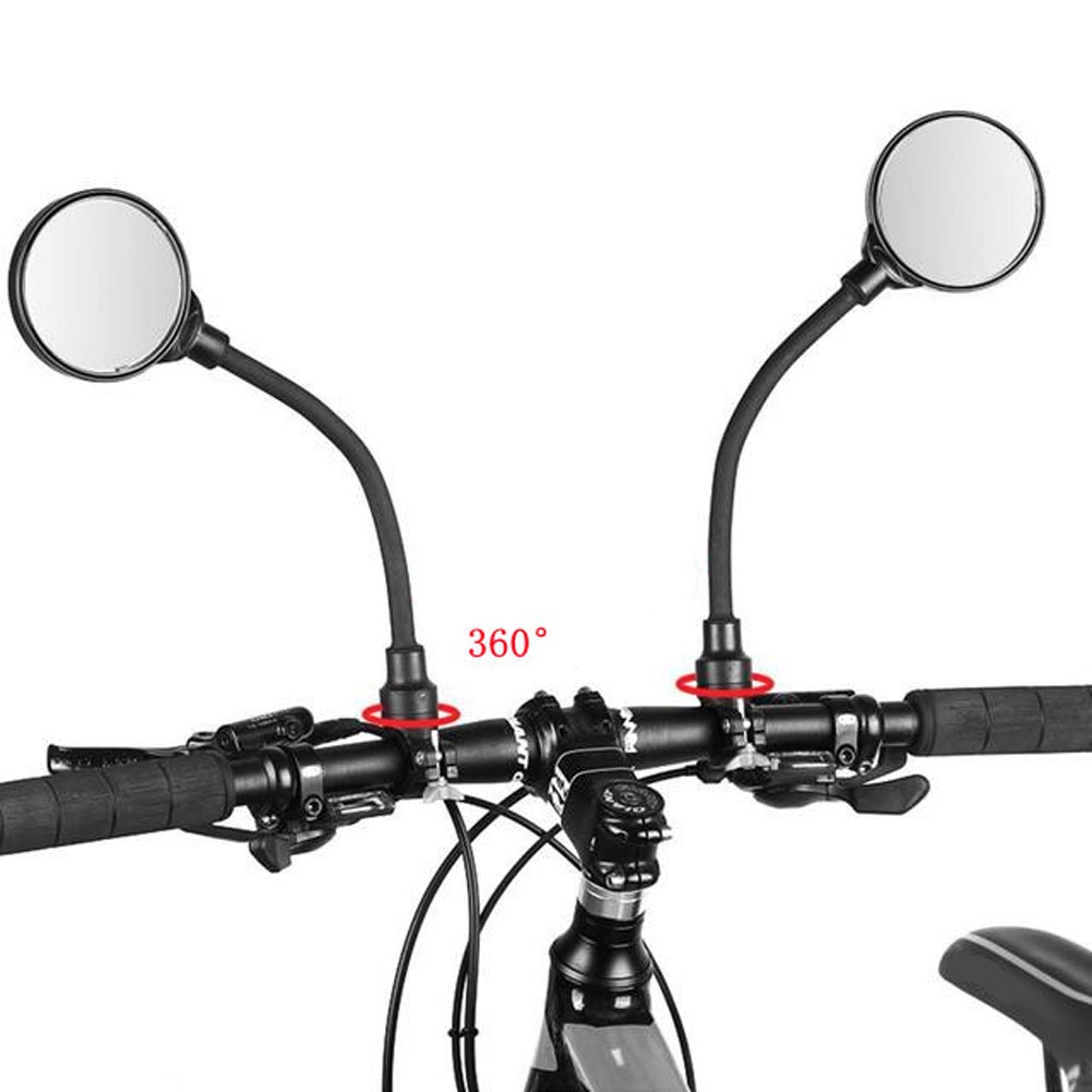 1pc Kaca Spion Sepeda Bicycle Bike Rearview Mirror Adjustable Bicycle Rearview Mirrors Kaca Spion Sepeda Adjustable Handlebar
