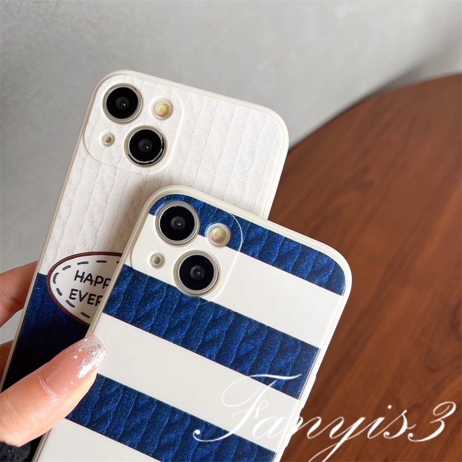 Compatible For iPhone 14 13 12 11 Pro Max X XR Xs Max 8 7 6 6s Plus SE 2020 Soft Case Pelindung Motif Garis Beruang Chubby Untuk