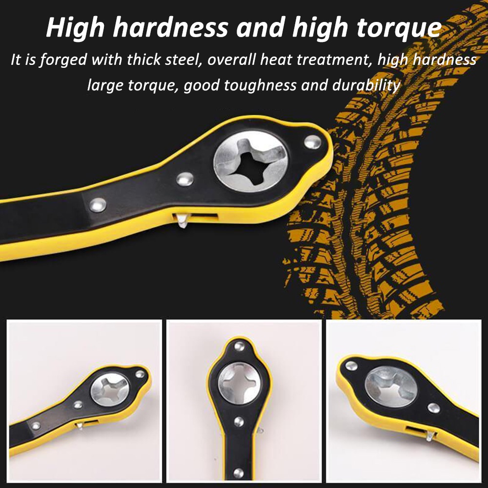 Auto Labor-saving Jack Ratchet Wrench Scissor Jack Garage Tire Wheel Lug Wrench Handle Labor-saving Wrench Phillips Wren