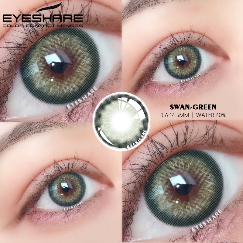 EYESHARE【COD&amp;Spot】~~ Super fairy ~BIG EYE SWAN GRAY-BROWN CHOCOLATE SOFTLENS lensa kontak By Exoticon - Riasan alami yang fantastis, sangat cocok untuk musim panas-lemparan tahunan！