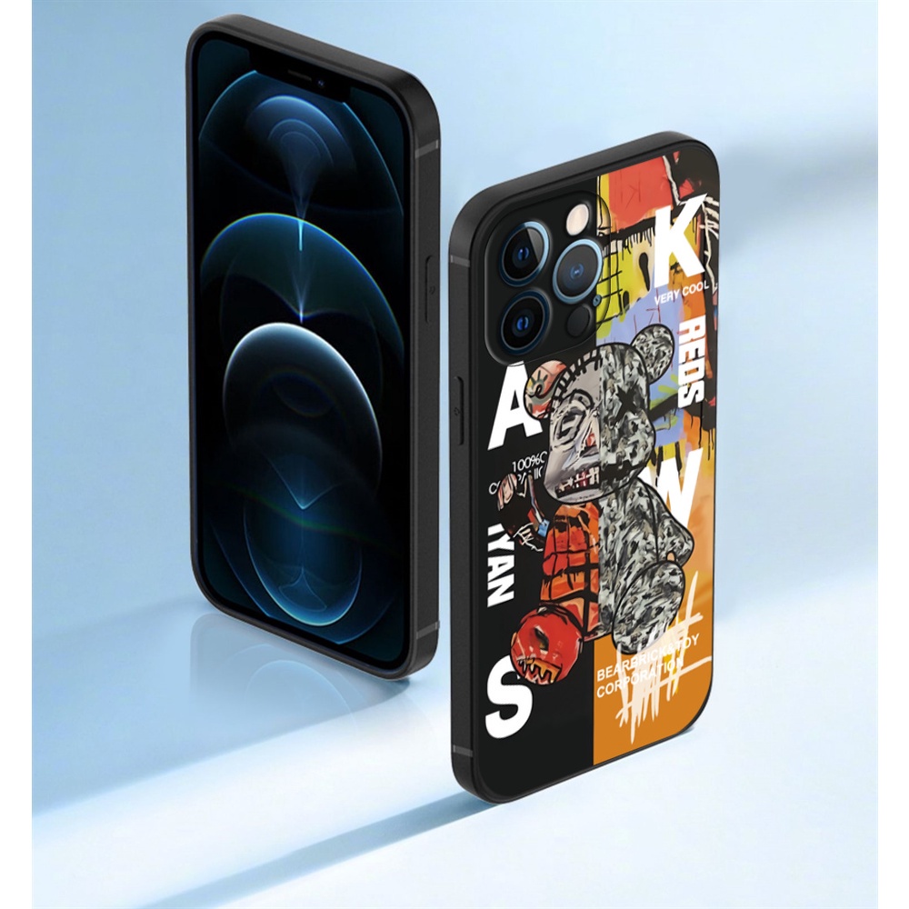 Soft Case VIVO Y36 V27E IQOO Z7X Y22 Y02 V25 V25E Y16 Y35 Y33S Y21T Y21S Y22 Y33S Y11 Y12i Y12 Y15 Y17 Y12S Y12A Y15S Y15A Y01 V21E V23E S1 S1 Pro Doodle Kamuflase Beruang TPU Silikon Phone Cover