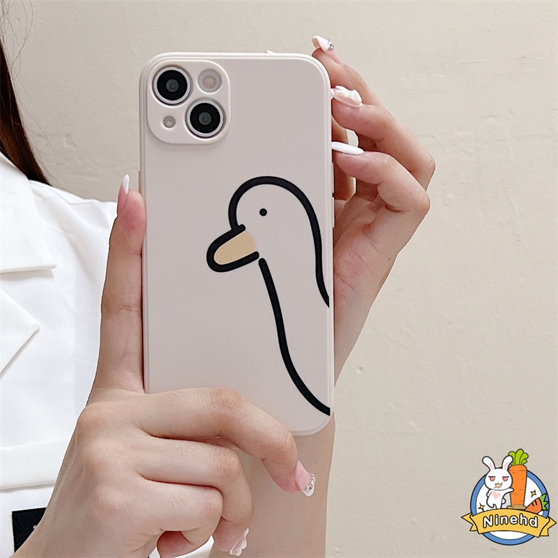 Soft Case Silikon TPU Motif Kartun Untuk iPhone 14 13 12 11 Pro Max Xr X Xs Max iPhone 7 8 6 6s Plus SE 2020 Cartoon Duck Anti-falling Shockproof Protective Cover