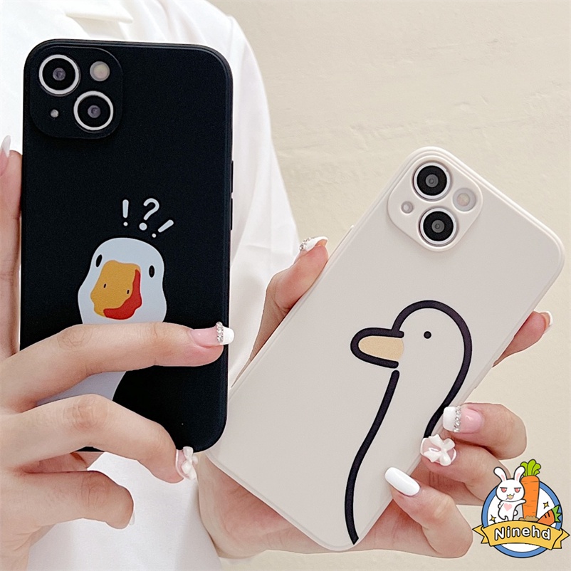 Soft Case Silikon TPU Motif Kartun Untuk iPhone 14 13 12 11 Pro Max Xr X Xs Max iPhone 7 8 6 6s Plus SE 2020 Cartoon Duck Anti-falling Shockproof Protective Cover
