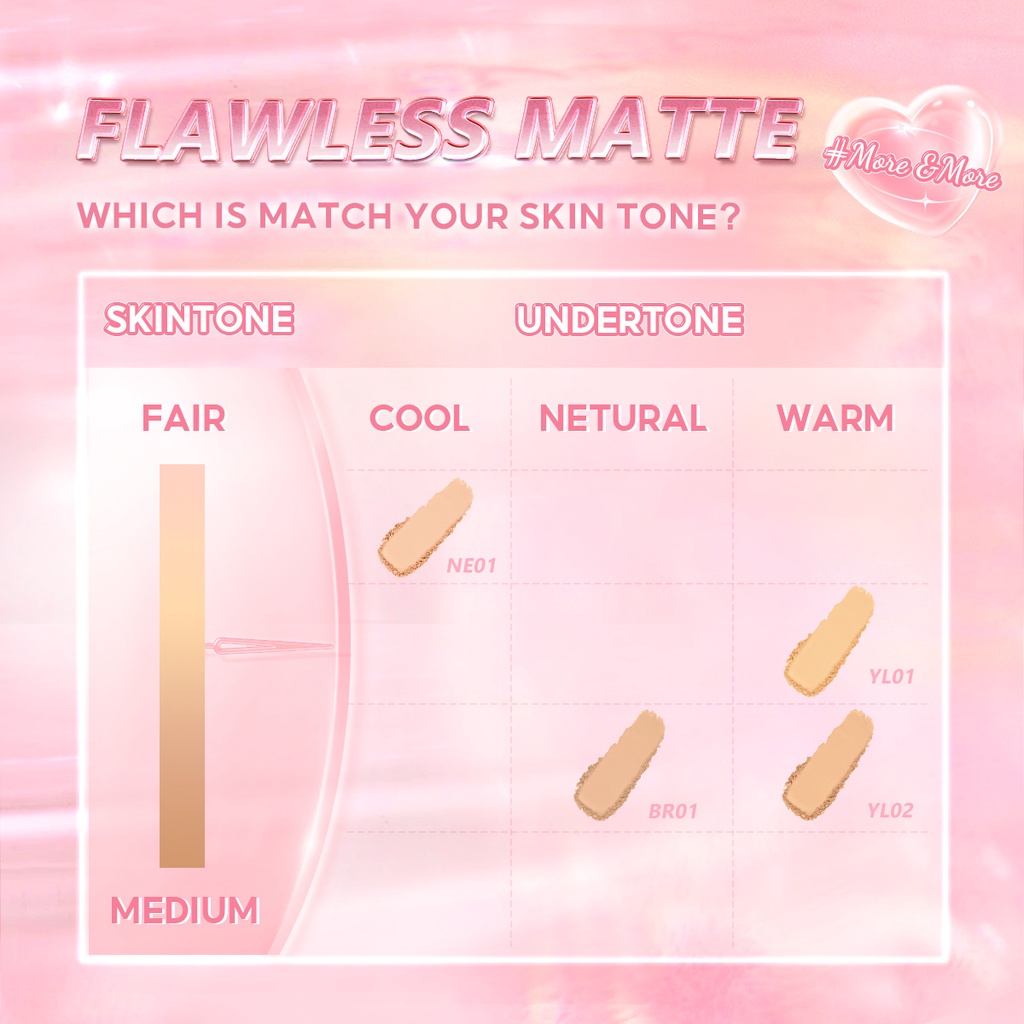 [ORI BPOM] PINKFLASH More&amp;More Mattifying Flawless Two Way Cake Powder Pressed Powder UV Protection Matte lightweight Oil Control | Duo Effect Pressed Powder No Transfer High Coverage Effortless lightweight | Oil Control | Pink Flash | PF-F17