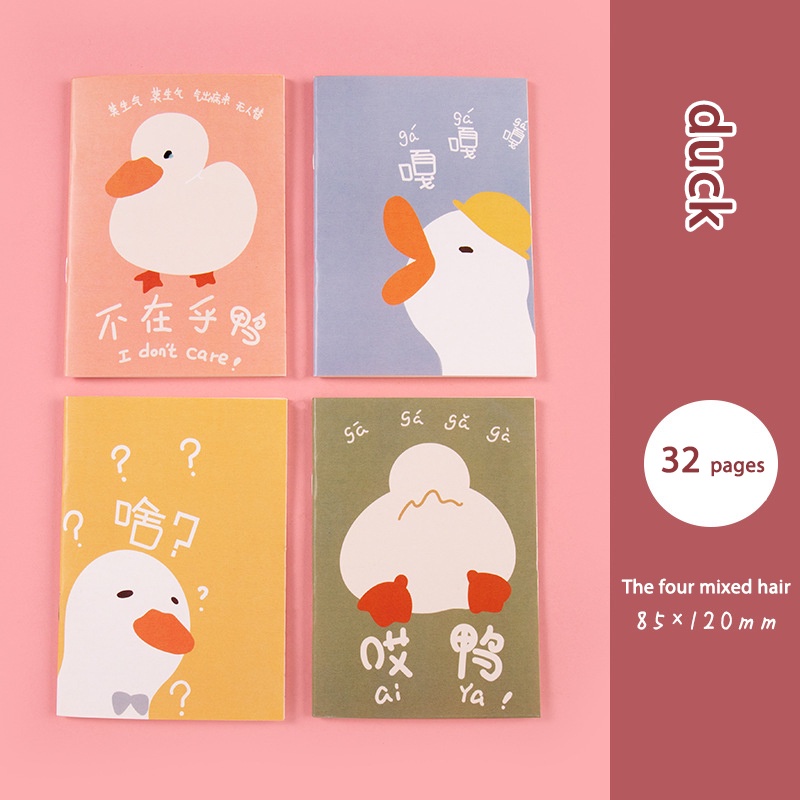 A7  Rollover Coil Buku Notebook Mini Kartun Lucu Mini Notebook Diary Portable Notebook Journal Alat Tulis-Le-A-Random