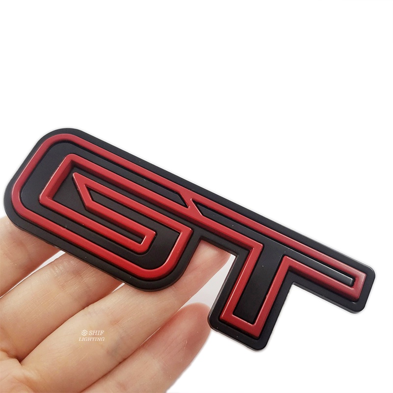 1xmodel Baru Logo GT Logam Mobil Auto Rear Trunk Decorative Emblem Badge Stiker Decal Pengganti Ford GT Mustang