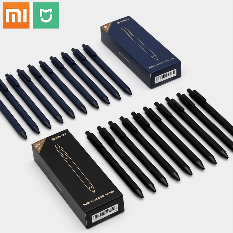 10pc/set Original Xiaomi Mijia Kaco pen 0.5mm MI Kaco Ballpoint pen Tinta Hitam Untuk Belajar Kantor