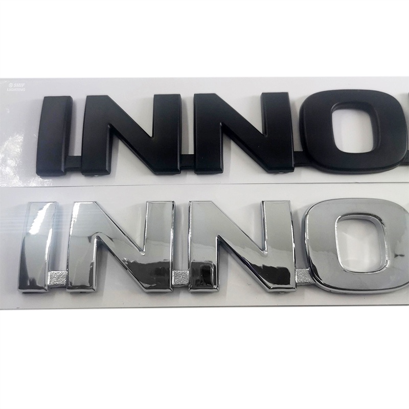 1x ABS Chrome Hitam INNOVA Huruf Logo Mobil Auto Rear Emblem Badge Sticker Decal Pengganti TOYOTA INNOVA