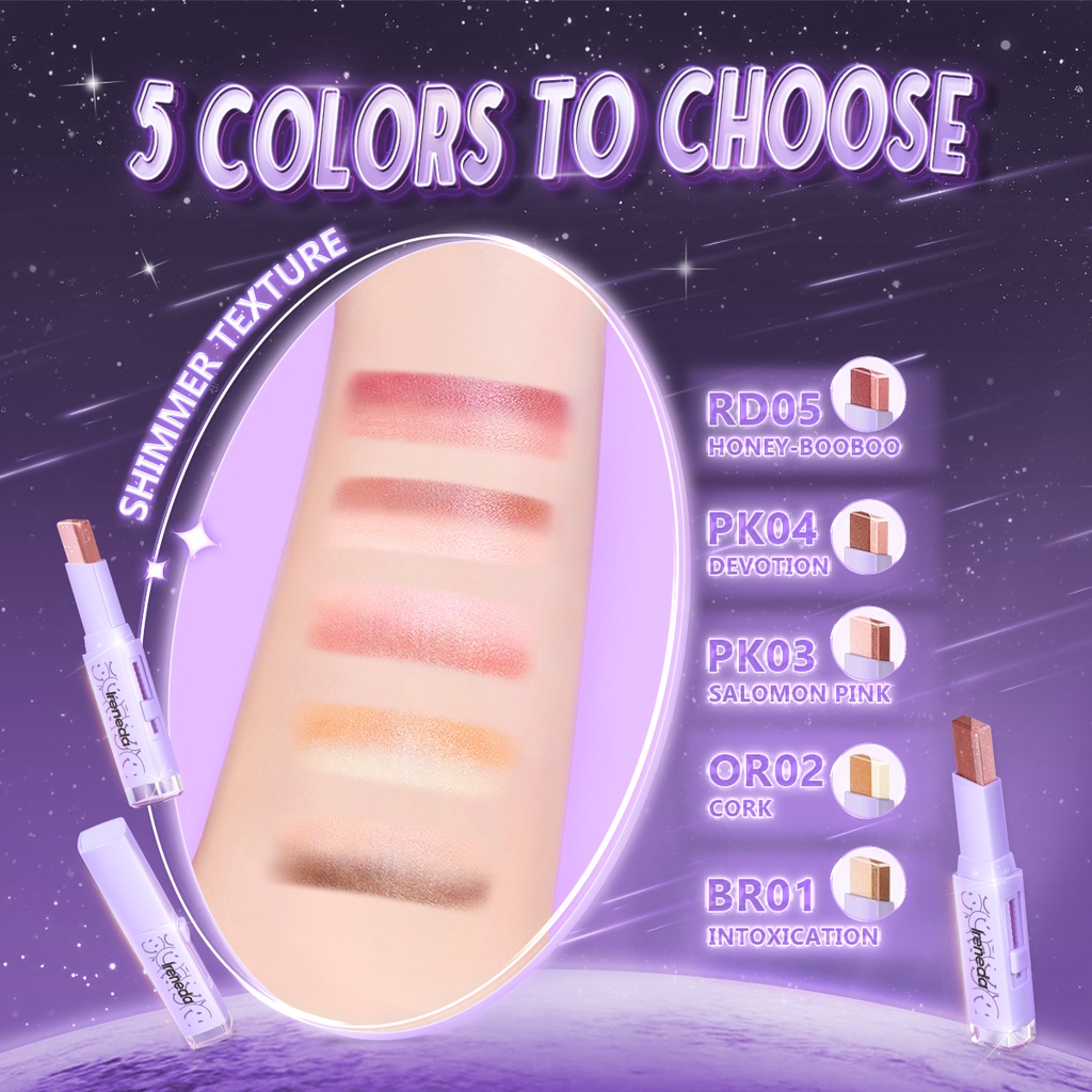 (READY &amp; ORI) IRENEDA Two-Tone High Pigment Glitter Eyeshadow IR-E04