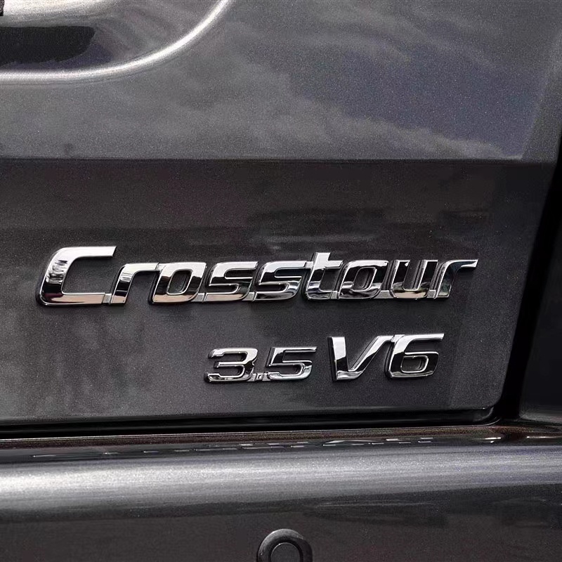 1x ABS Chrome Hitam 3.5 Huruf Mobil Auto Rear Emblem Badge Decal Stiker Pengganti Output 3.5