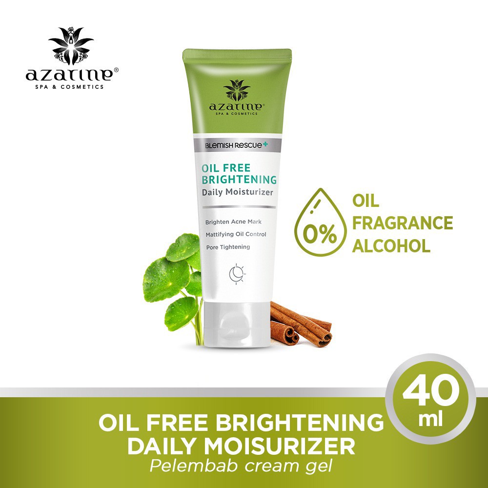 AZARINE Oil Free Brightening Daily Moisturizer pelembab wajah berjerawat 40 ml