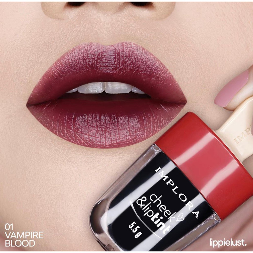 NUZ IMPLORA Cheek & Liptint | Impora Cheek & Lip Tint Liptin | Implora Jelly Tint | TnT Beauty Shop-ES 01. VAMPIRE BLOOD