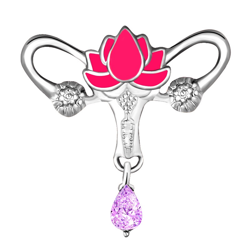 1pc Bros Bunga Teratai Berlian Imitasi High-end Serbaguna Pin Enamel Kerah Anti Silau