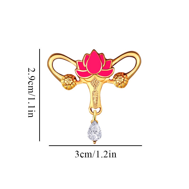 1pc Bros Bunga Teratai Berlian Imitasi High-end Serbaguna Pin Enamel Kerah Anti Silau