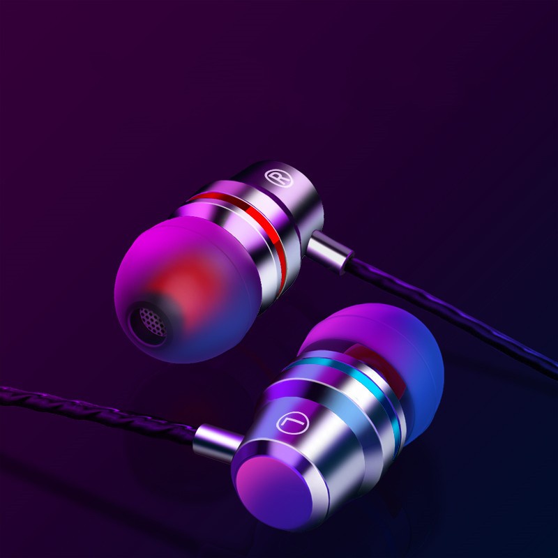 G2 Metal Subwoofer Earphone Olahraga Lari Headphone Wired In Ear Headset Dengan Mikrofon