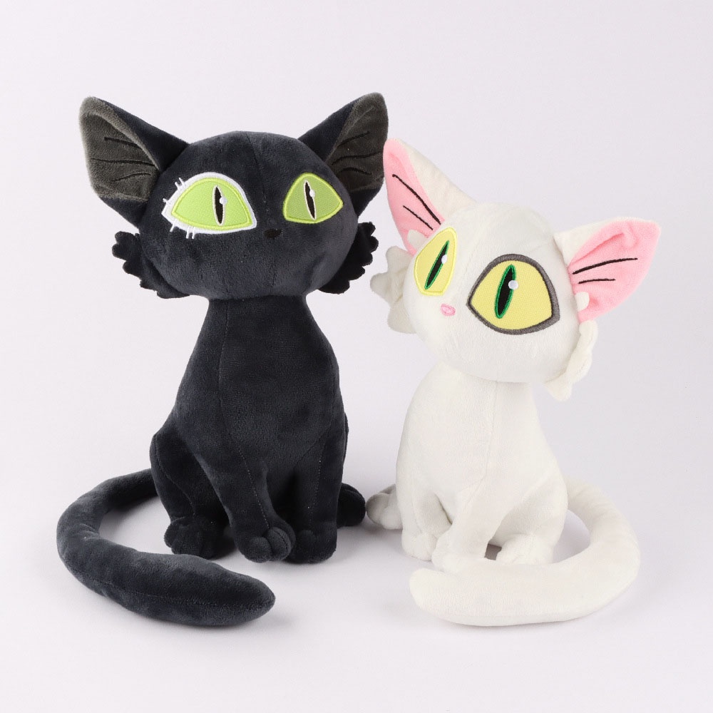 New Suzume no Tojimari Kucing Boneka Plush Lucu Kucing Putih Hitam Mainan Anak Dekorasi Kamar Tidur