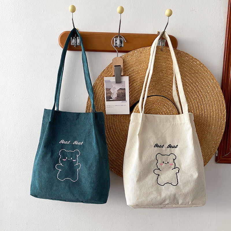 Tote Bag Wanita Premium / tas selempang Bear Beat / Tas Selempang model jepang / Sling Bag jepan