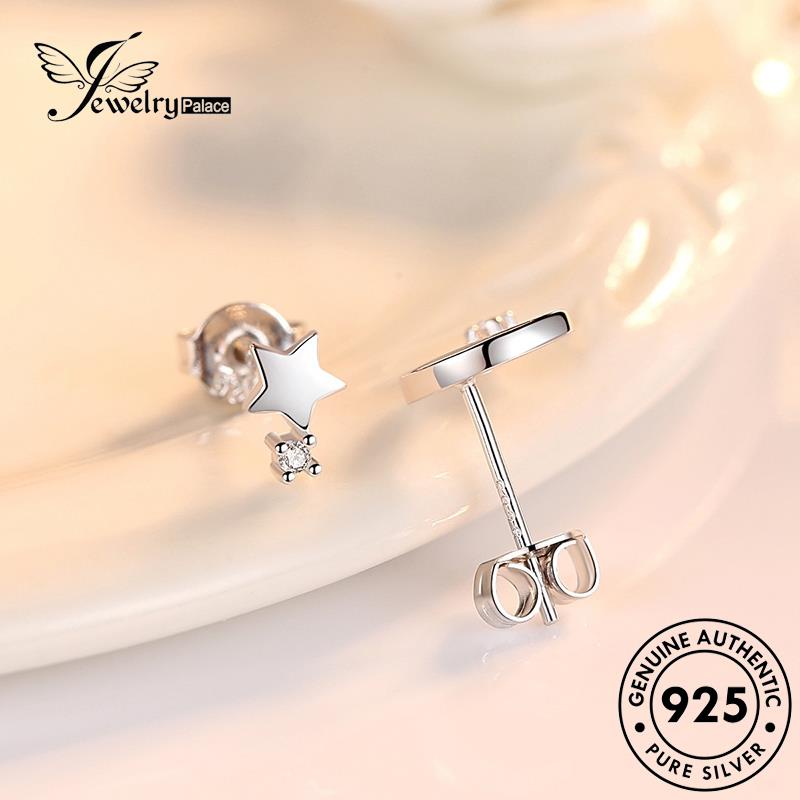 Jewelrypalace Asli925 Xingyue Anting Perak Stud Temperamen Wanita E46