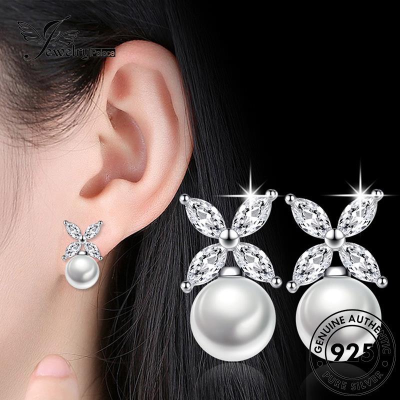 Jewelrypalace 925mutiara Perak Asli Rumbai Temperamen Stud Wanita Anting E107