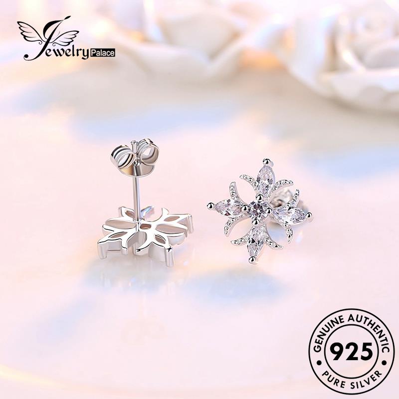 Jewelrypalace Perak Berlian Stud Wanita925 Moissanite Kepribadian Anting Lotus Asli E253