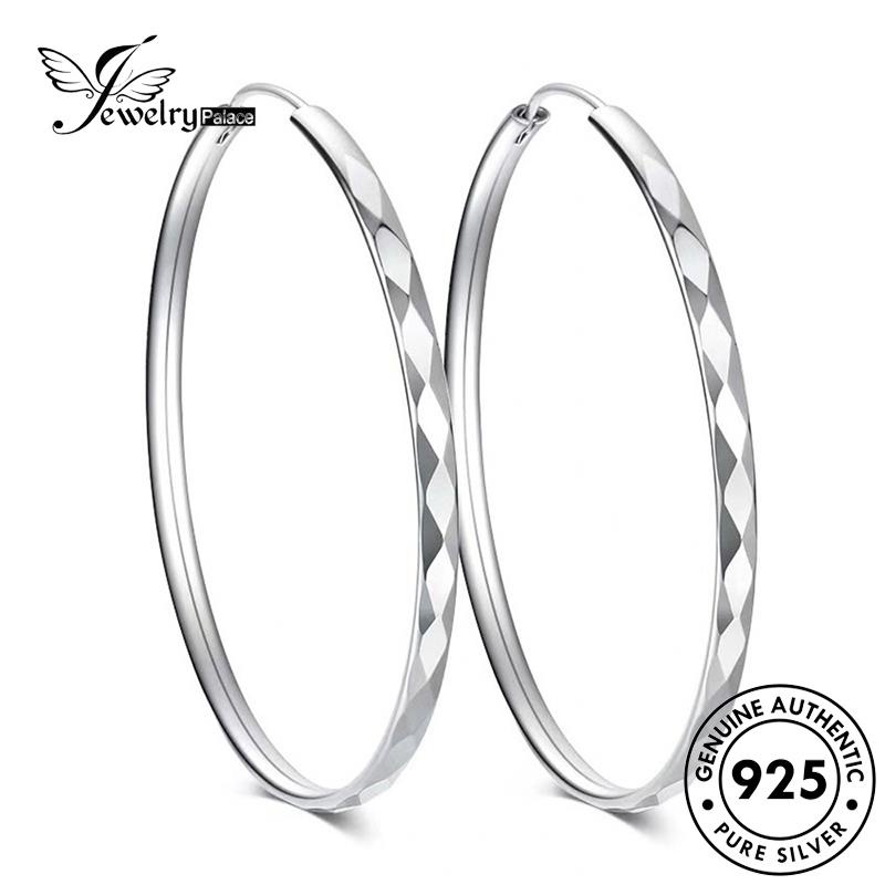 Jewelrypalace 925mobil Simple Wanita Asli Silver Berlian Bunga Anting Tusuk E358