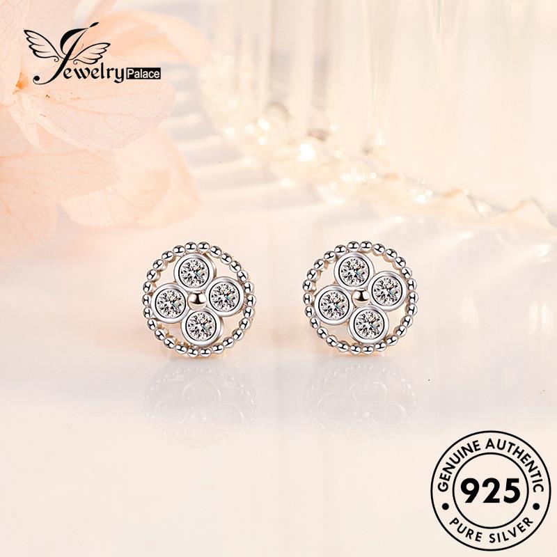 Jewelrypalace Anting Bulat Perak Wanita Stud Asli925Retro E289