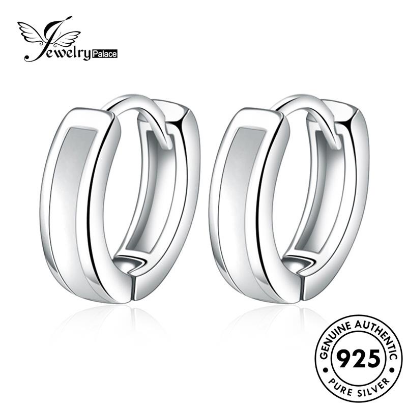 Jewelrypalace Anting Perak925 Asli Hoop Ring Simple Wanita E390