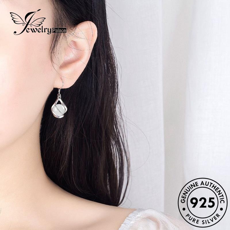 Jewelrypalace Retro Bentuk Tetes Wanita925Asli Opal Anting Kait Perak E445