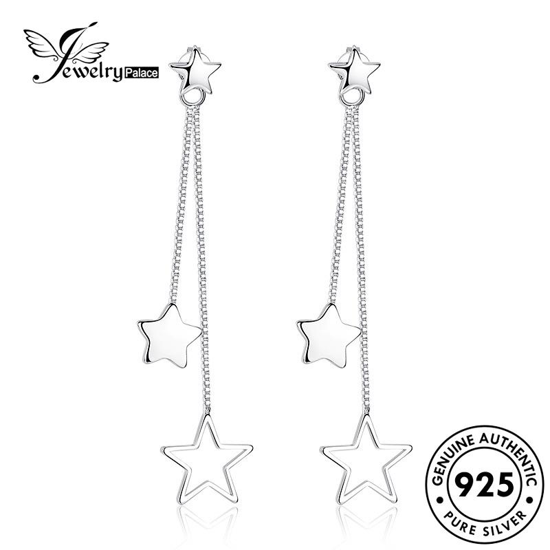 Jewelrypalace Stud925 Anting Fashion Perak Bintang Berujung Lima Asli Wanita E447