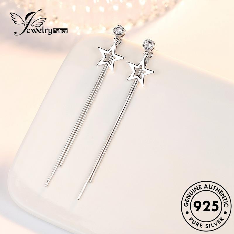 Jewelrypalace Anting Perak Wanita Berujung Lima925 Fashion Asli Giwang Bintang Stud E459