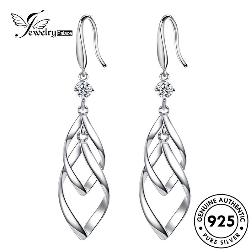 Jewelrypalace Perak Sastra Asli925 Anting Lilit Wanita Hook E473