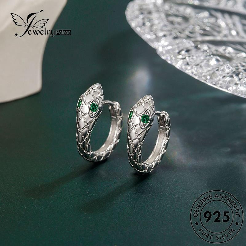 Jewelrypalace Hoop Berlian Art Asli925 Dan Moissanite Anting Wanita Sastra Perak E424